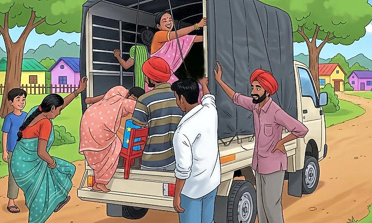 ಸರಕು ಸಾಗಾಟ ವಾಹನದಲ್ಲಿ ಜನರ ಸಾಗಾಟ ನಿಲ್ಲಲಿ