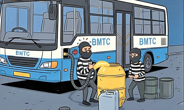 ಬಿಎಂಟಿಸಿ ಬಸ್‌ನಲ್ಲಿ 120 ಲೀಟರ್‌ ಡಿಸೇಲ್‌ ಕಳವು
