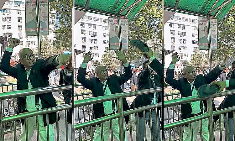 CJI ಗವಾಯಿ ಮೇಲೆ ಶೂ ಎಸೆದಿದ್ದ ವಕೀಲ ರಾಕೇಶ್ ಕಿಶೋರ್ ಗೆ ಚಪ್ಪಲಿಯಿಂದ ಹಲ್ಲೆ