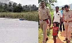 ಕೋಲಾರ: ಕೆರೆ ಮಧ್ಯೆ ತೆಪ್ಪದಲ್ಲಿ ಸಿಲುಕಿದ್ದ 3 ವರ್ಷದ ಬಾಲಕಿ ರಕ್ಷಣೆ