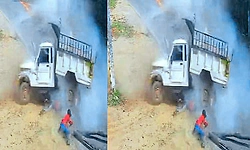 Madikeri: ಟಯರ್ ಸ್ಫೋಟಗೊಂಡು ಪಲ್ಟಿಯಾದ ಪಿಕ್ ಅಪ್ ವಾಹನ... ಚಾಲಕ, ಕಾರ್ಮಿಕರಿಗೆ ಗಾಯ