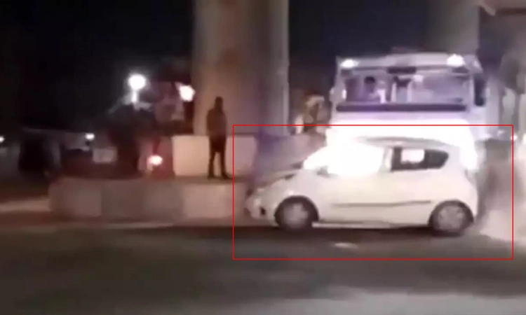 ಕಾರನ್ನು 3.ಕಿ.ಮೀ ಎಳೆದೊಯ್ದ ಟ್ರಕ್‌ ! ಪಾನಮತ್ತ ಟ್ರಕ್‌ ಚಾಲಕನ ಅವಾಂತರ