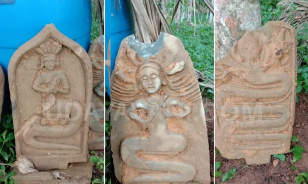 Belthangady, Carved stone tablets, Sonandur village, Naga bana, Jeernoddhara, Nag yaksha, Nag yakshi