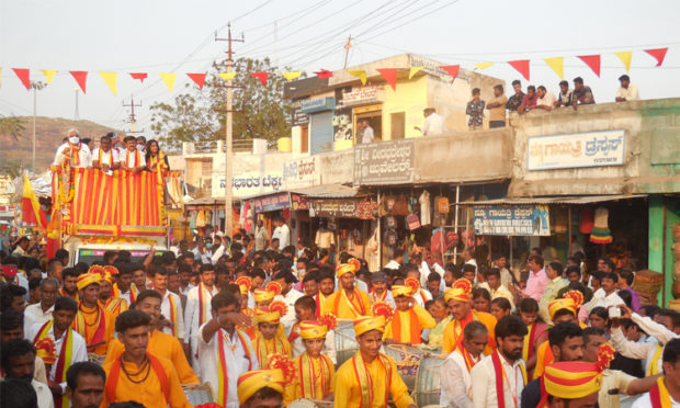 procession in Gajendragad