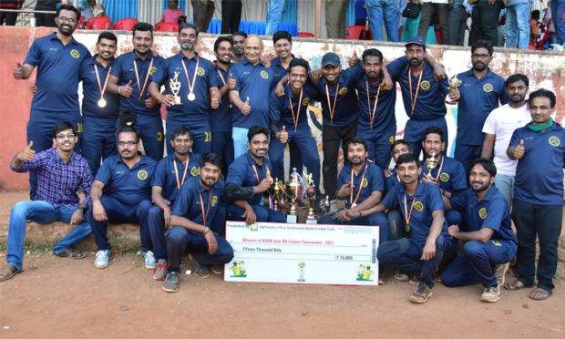 Cricket; Award for Belgaum Team