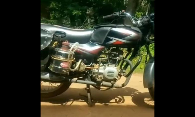 Two-wheeler invention by acetylene gas
