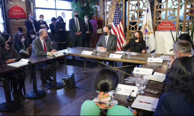 Indian-American Businesswoman Attends Round Table With Kamala Harris