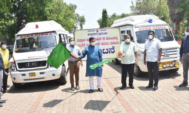 10 ambulances for covid infected service