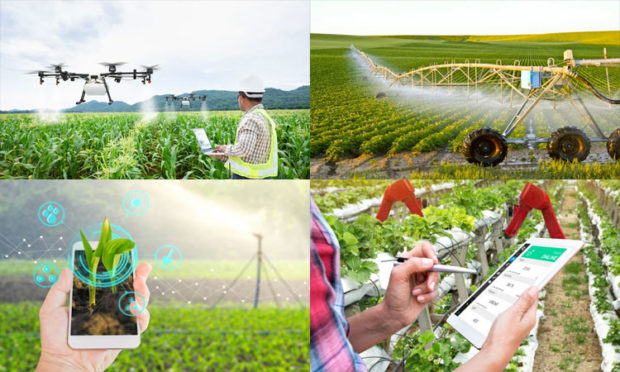Today’s agriculture routinely uses sophisticated technologies such as robots, temperature and moisture sensors, aerial images, and GPS technology.