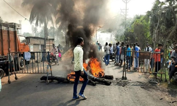 J&K BJP protests against TMC, Mamata over post-poll violence in West Bengal 