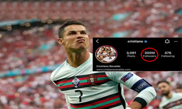 Cristiano Ronaldo sets another record, becomes first person to reach 300 million followers mark on Instagram