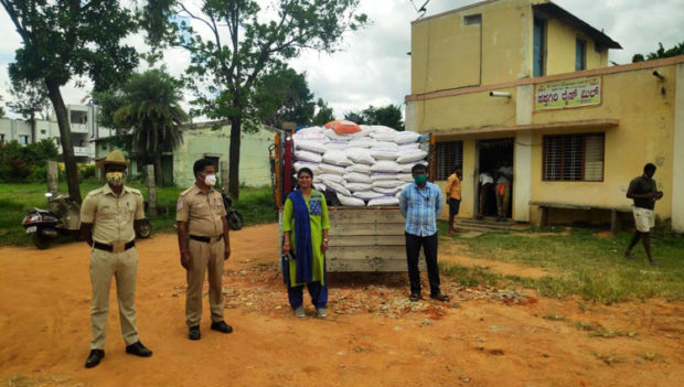 Illicit collection of ration rice, sale