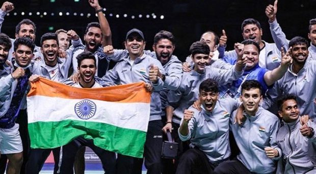 India create badminton history, won maiden Thomas Cup title.