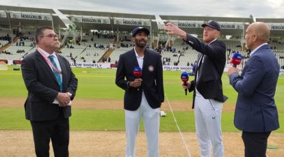 England have won the toss and have opted to field.