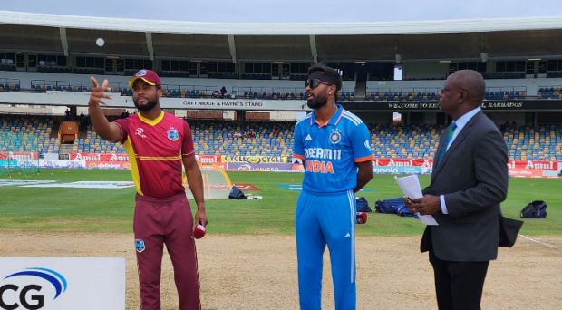 West Indies win the toss and elect to field first in the 2nd ODI