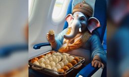 Ganesh Chaturthi: ವಿಮಾನದಲ್ಲಿ ಕೂತು ಮೋದಕ ಸೇವಿಸಿದ ಗಣೇಶ… ಎಐ ಫೋಟೋ ವೈರಲ್