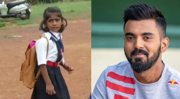 Hubli; Cricketer KL Rahul who helped the student