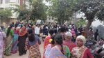Ramanagara: Queue to give biometric to LPG