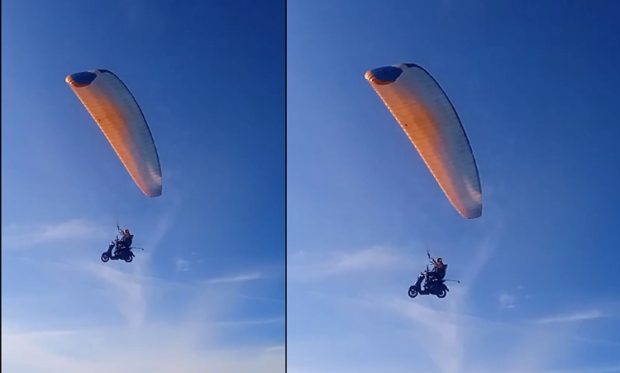 Paragliding: ಎಲೆಕ್ಟ್ರಿಕ್ ಸ್ಕೂಟರ್‌ ಬಳಸಿ ಪ್ಯಾರಾಗ್ಲೈಡಿಂಗ್ ಮಾಡಿದ ಪಂಜಾಬ್ ವ್ಯಕ್ತಿ…