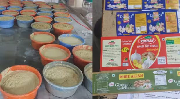 Fake ginger-garlic paste seized in Hyderabad