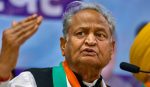 Rajasthan Chief Minister Ashok Gehlot addresses a news conferenc
