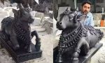 Sculptor Arun yogiraj: ಶಿಲ್ಪಿ ಅರುಣ್‌ ಯೋಗಿರಾಜ್‌ ಕೆತ್ತಿದ ನಂದಿ ವಿಗ್ರಹ ಅಮರನಾಥಕ್ಕೆ