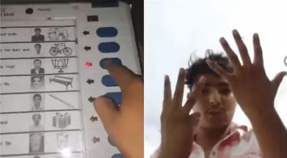 A person who voted for a BJP candidate eight times; The video went viral